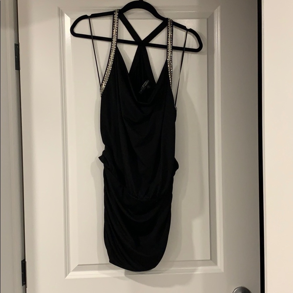 Gorgeous flattering Guess black dress EUC - Picture 7 of 8